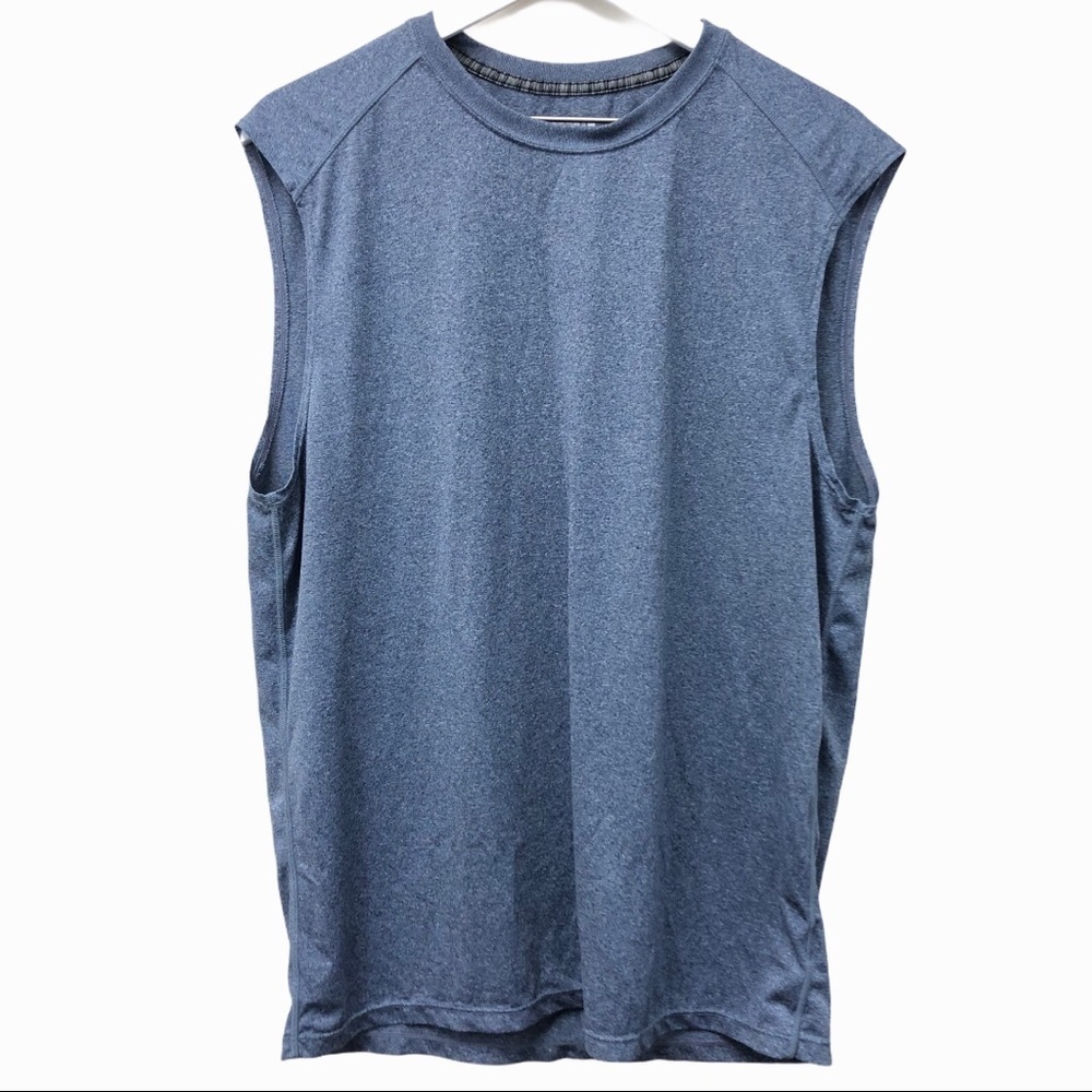 5/$20 Layer 8 Performance Qwick-Dry Blue Sleeveless Top